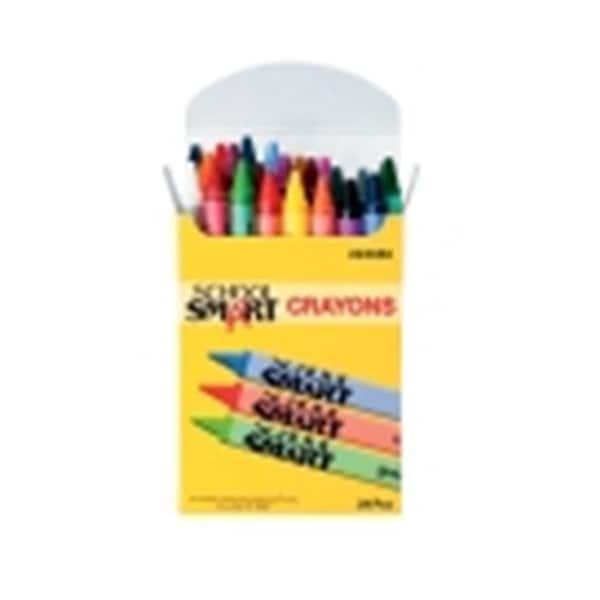 School Smart Non-Toxic Regular Crayon In Tuck Box - 0.31 x 3.5 in. - Pack 24